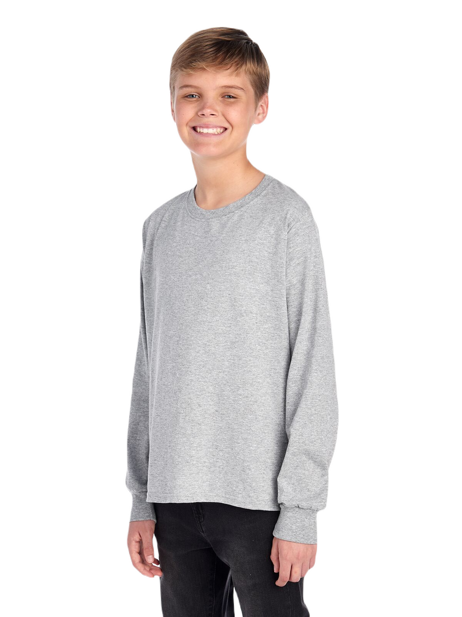 Youth HD Cotton™ Long-Sleeve T-Shirt - Athletic Heather