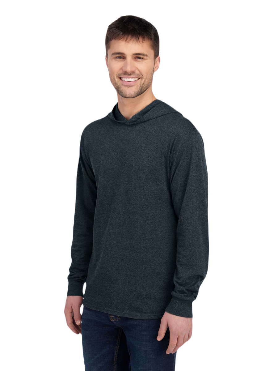 HD Cotton��� Jersey Hooded T-Shirt - Black Ink Heather