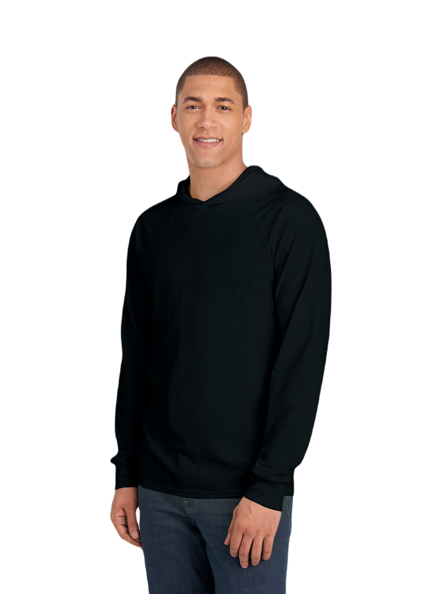HD Cotton��� Jersey Hooded T-Shirt - Black Ink