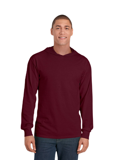 HD Cotton��� Jersey Hooded T-Shirt - Maroon