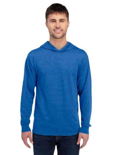 HD Cotton��� Jersey Hooded T-Shirt - Retro Heather Royal