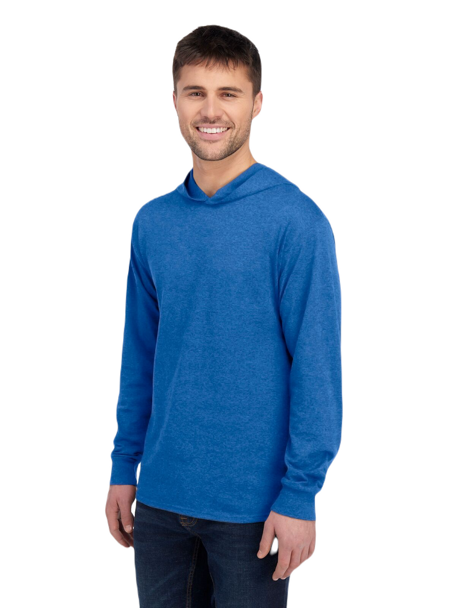 HD Cotton��� Jersey Hooded T-Shirt - Retro Heather Royal