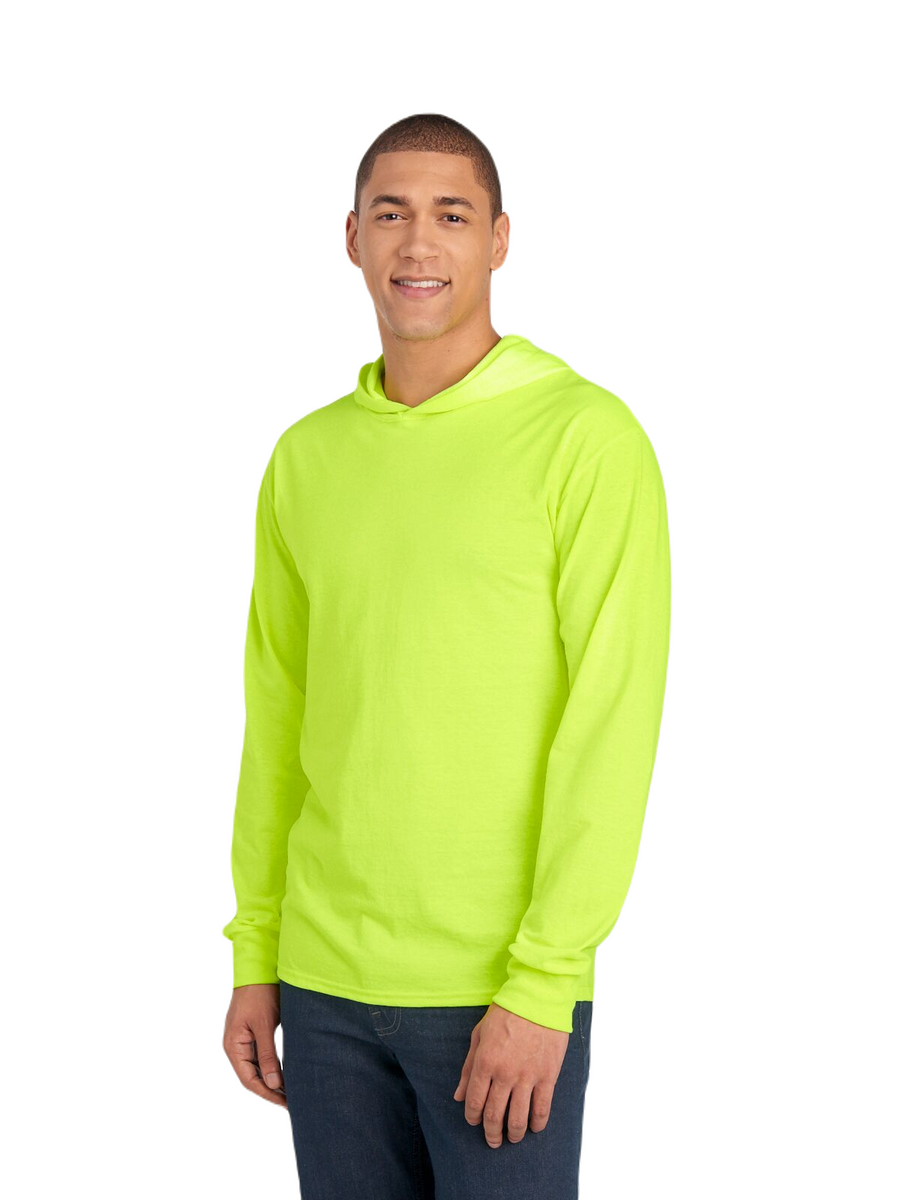 HD Cotton��� Jersey Hooded T-Shirt - Safety Green