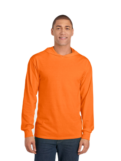 HD Cotton��� Jersey Hooded T-Shirt - Safety Orange