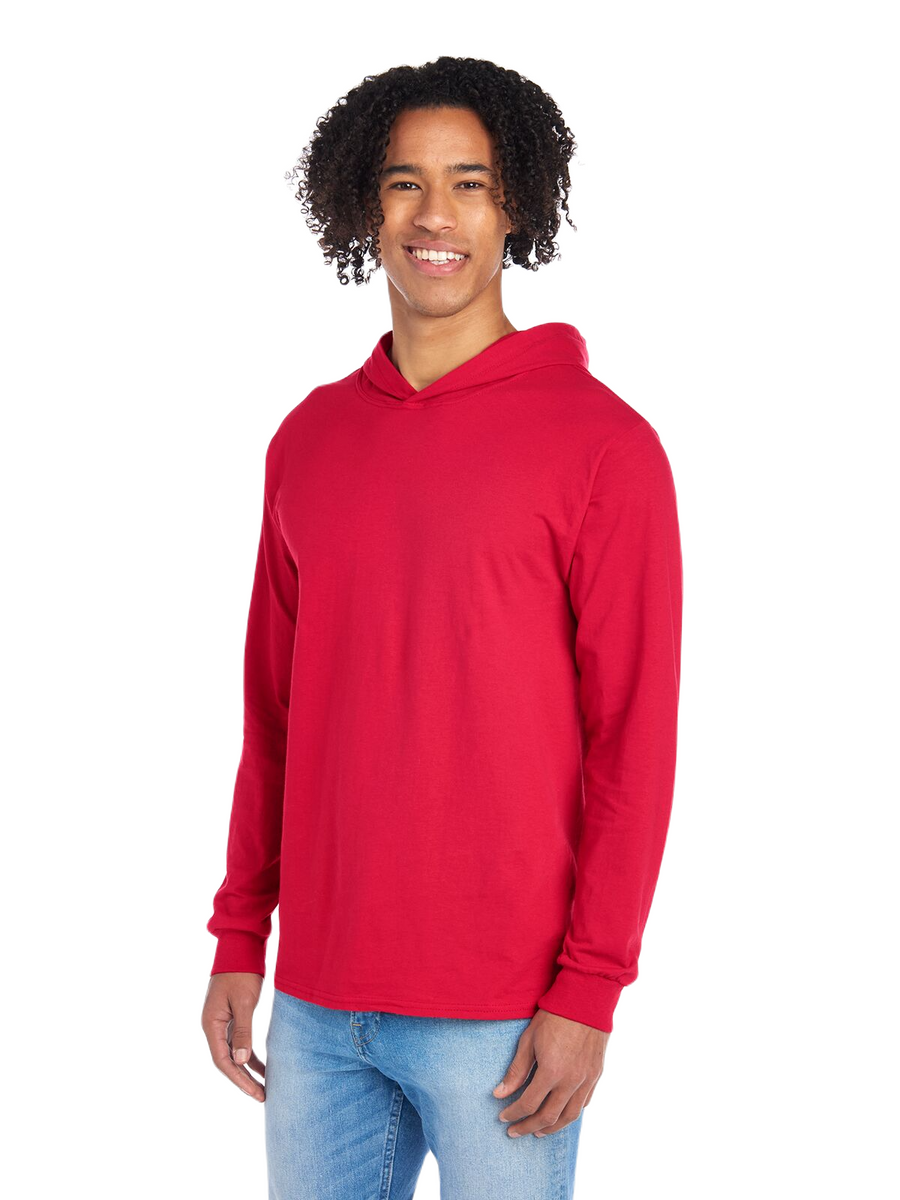 HD Cotton��� Jersey Hooded T-Shirt - True Red