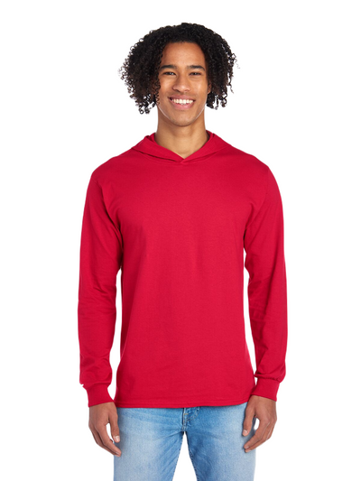 HD Cotton��� Jersey Hooded T-Shirt - True Red