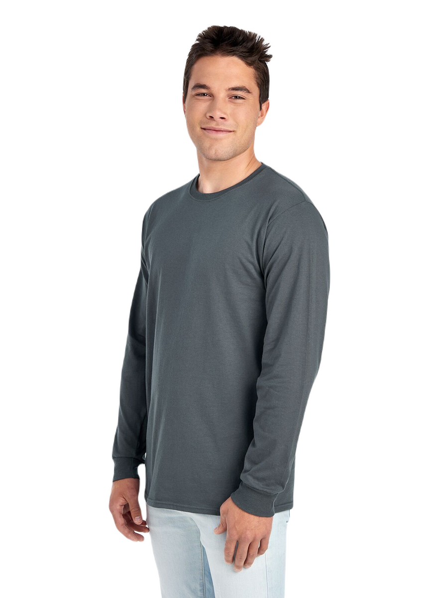 Unisex HD Cotton™ Long-Sleeve T-Shirt - Charcoal Gray