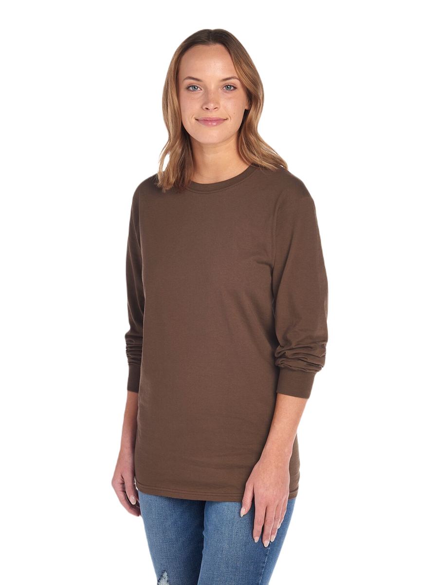 Unisex HD Cotton™ Long-Sleeve T-Shirt - Chocolate
