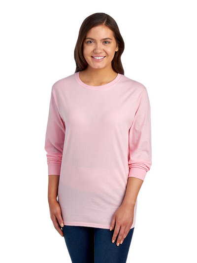 Unisex HD Cotton™ Long-Sleeve T-Shirt - Classic Pink