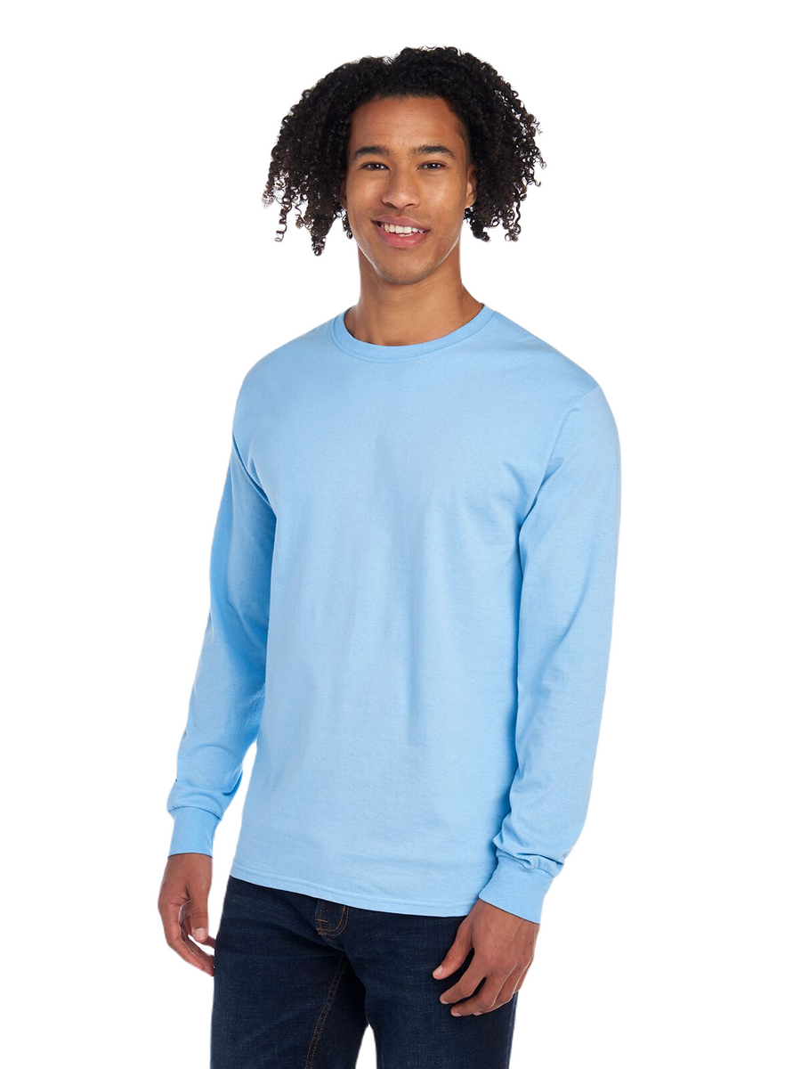 Unisex HD Cotton™ Long-Sleeve T-Shirt - Light Blue