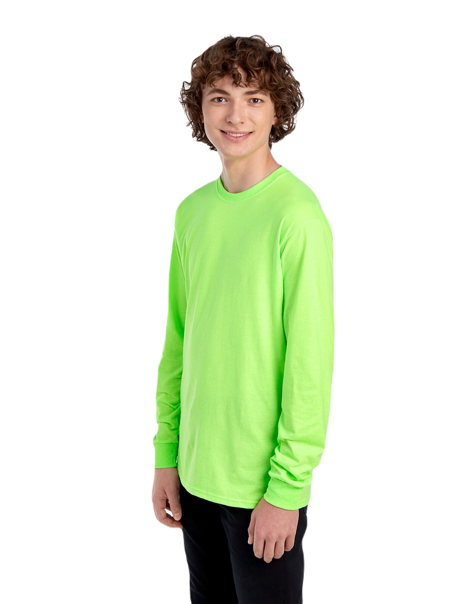 Unisex HD Cotton™ Long-Sleeve T-Shirt - Neon Green