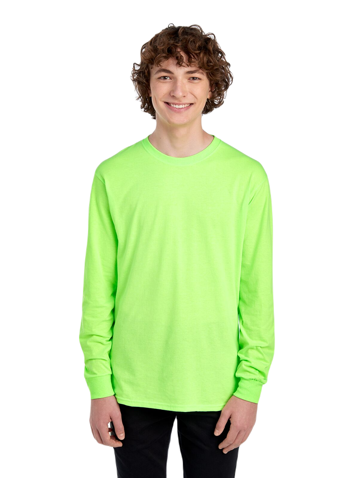 Unisex HD Cotton™ Long-Sleeve T-Shirt - Neon Green