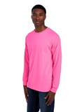Unisex HD Cotton™ Long-Sleeve T-Shirt - Neon Pink
