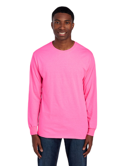 Unisex HD Cotton™ Long-Sleeve T-Shirt - Neon Pink