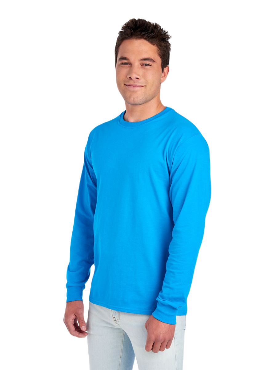 Unisex HD Cotton™ Long-Sleeve T-Shirt - Pacific Blue