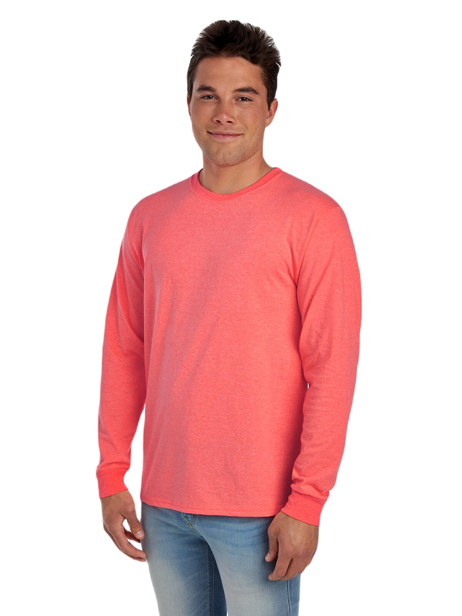 Unisex HD Cotton™ Long-Sleeve T-Shirt - Retro Heather Coral