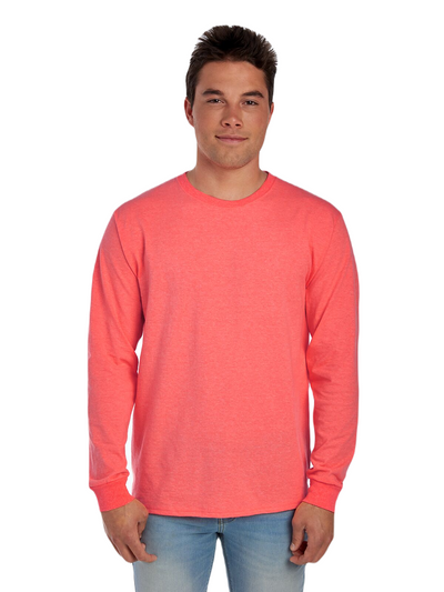 Unisex HD Cotton™ Long-Sleeve T-Shirt - Retro Heather Coral