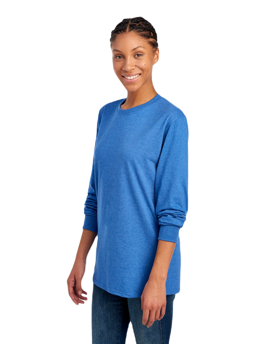 Unisex HD Cotton™ Long-Sleeve T-Shirt - Retro Heather Royal