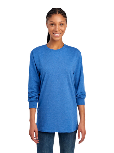 Unisex HD Cotton™ Long-Sleeve T-Shirt - Retro Heather Royal