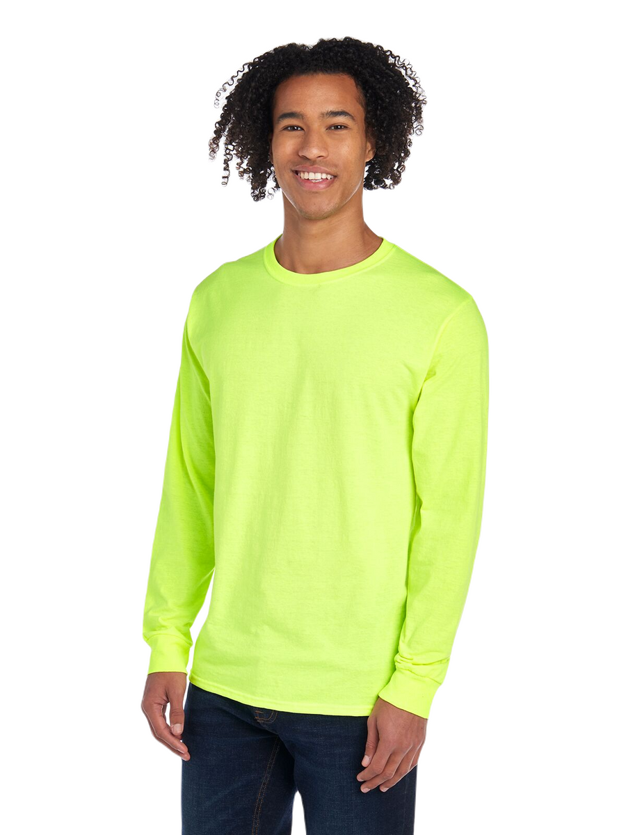 Unisex HD Cotton™ Long-Sleeve T-Shirt - Safety Green