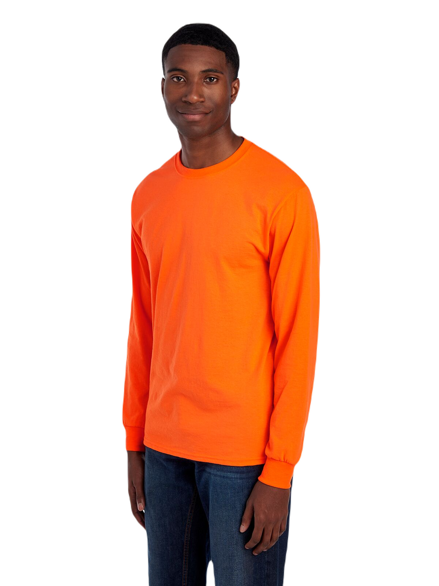 Unisex HD Cotton™ Long-Sleeve T-Shirt - Safety Orange