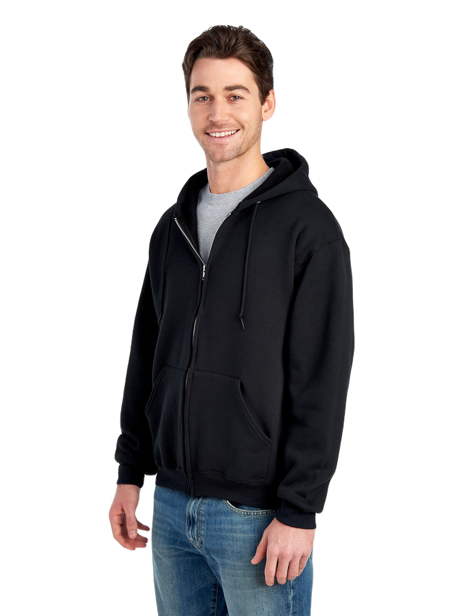 Unisex Supercotton™ Full-Zip Hoodie - Black