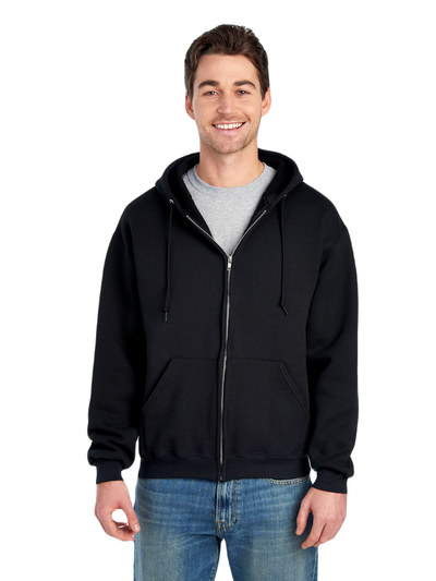 Unisex Supercotton™ Full-Zip Hoodie - Black