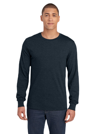 Unisex ICONIC™ Long Sleeve T-Shirt - Black Ink Heather
