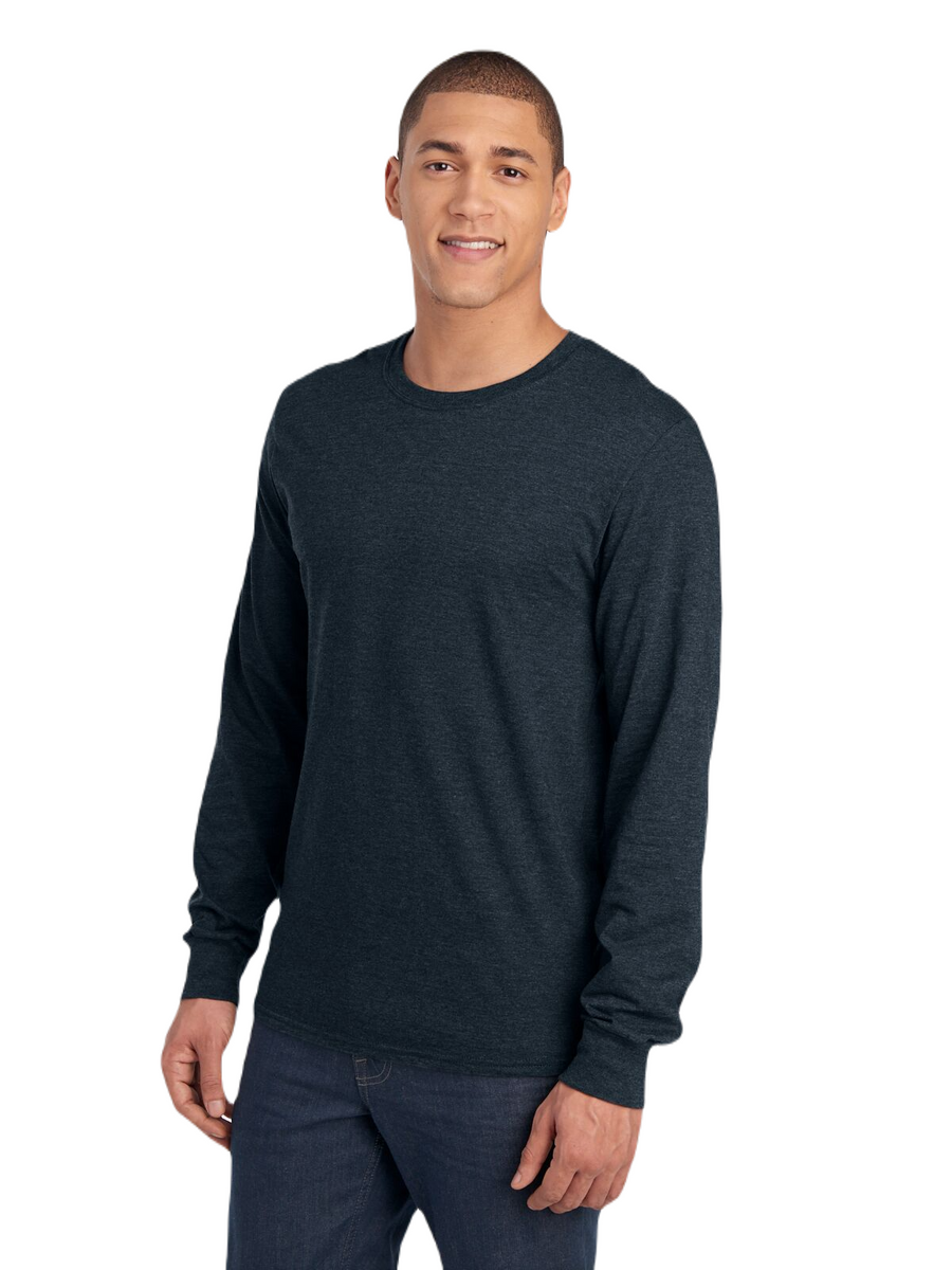 Unisex ICONIC™ Long Sleeve T-Shirt - Black Ink Heather