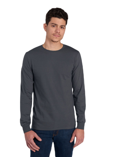 Unisex ICONIC™ Long Sleeve T-Shirt - Charcoal Gray