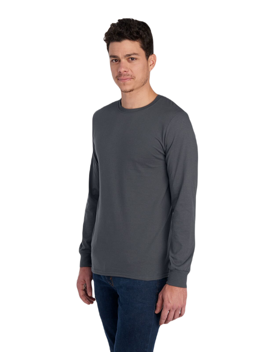 Unisex ICONIC™ Long Sleeve T-Shirt - Charcoal Gray