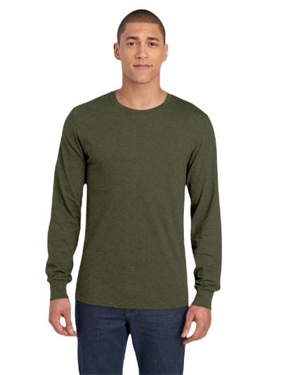 Unisex ICONIC™ Long Sleeve T-Shirt - Military Green Heather