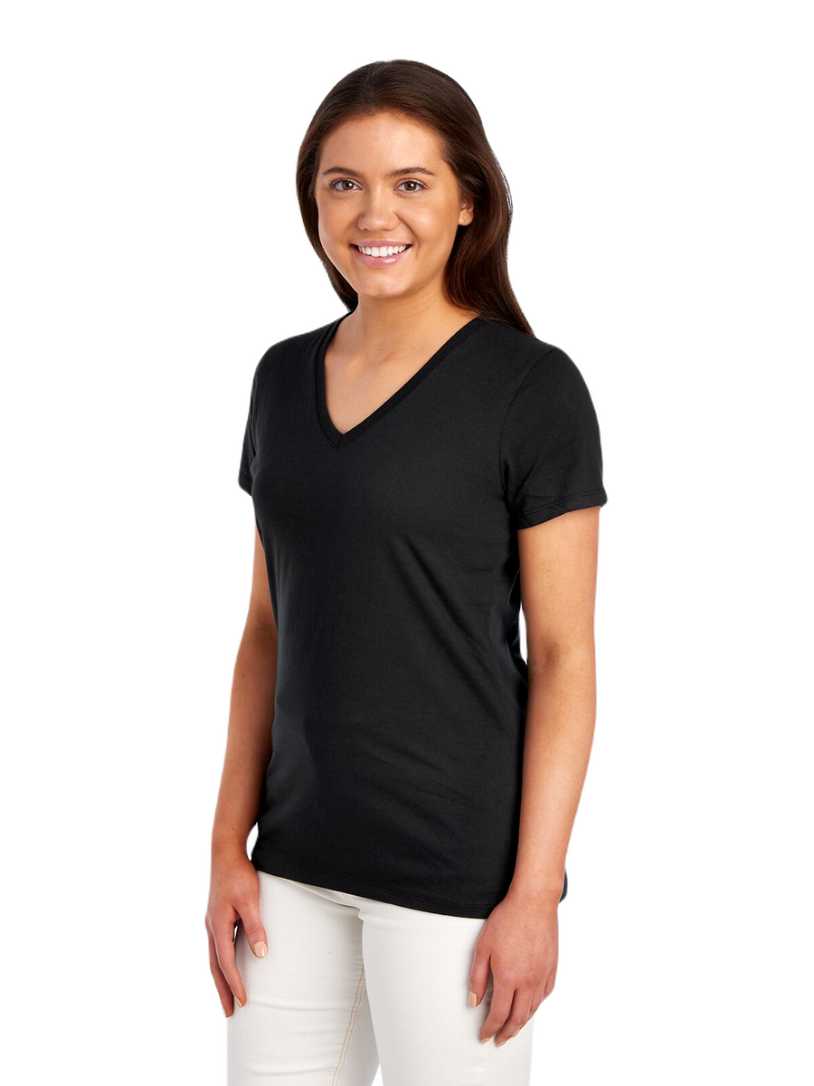 Women's HD Cotton™ V-Neck T-Shirt - Black
