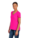 Women's HD Cotton™ V-Neck T-Shirt - Cyber Pink