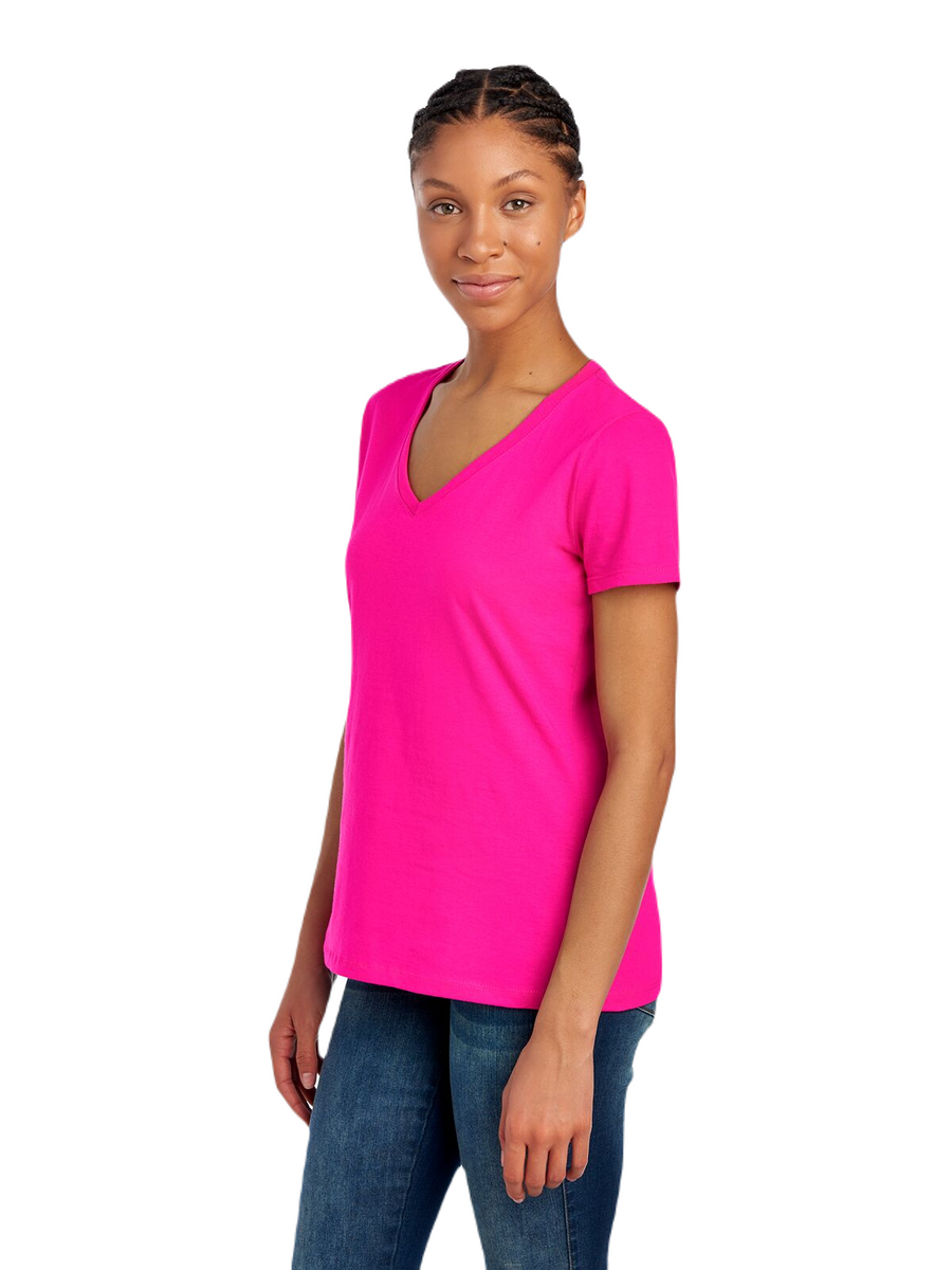 Women's HD Cotton™ V-Neck T-Shirt - Cyber Pink