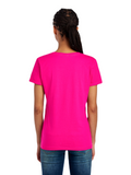 Women's HD Cotton™ V-Neck T-Shirt - Cyber Pink