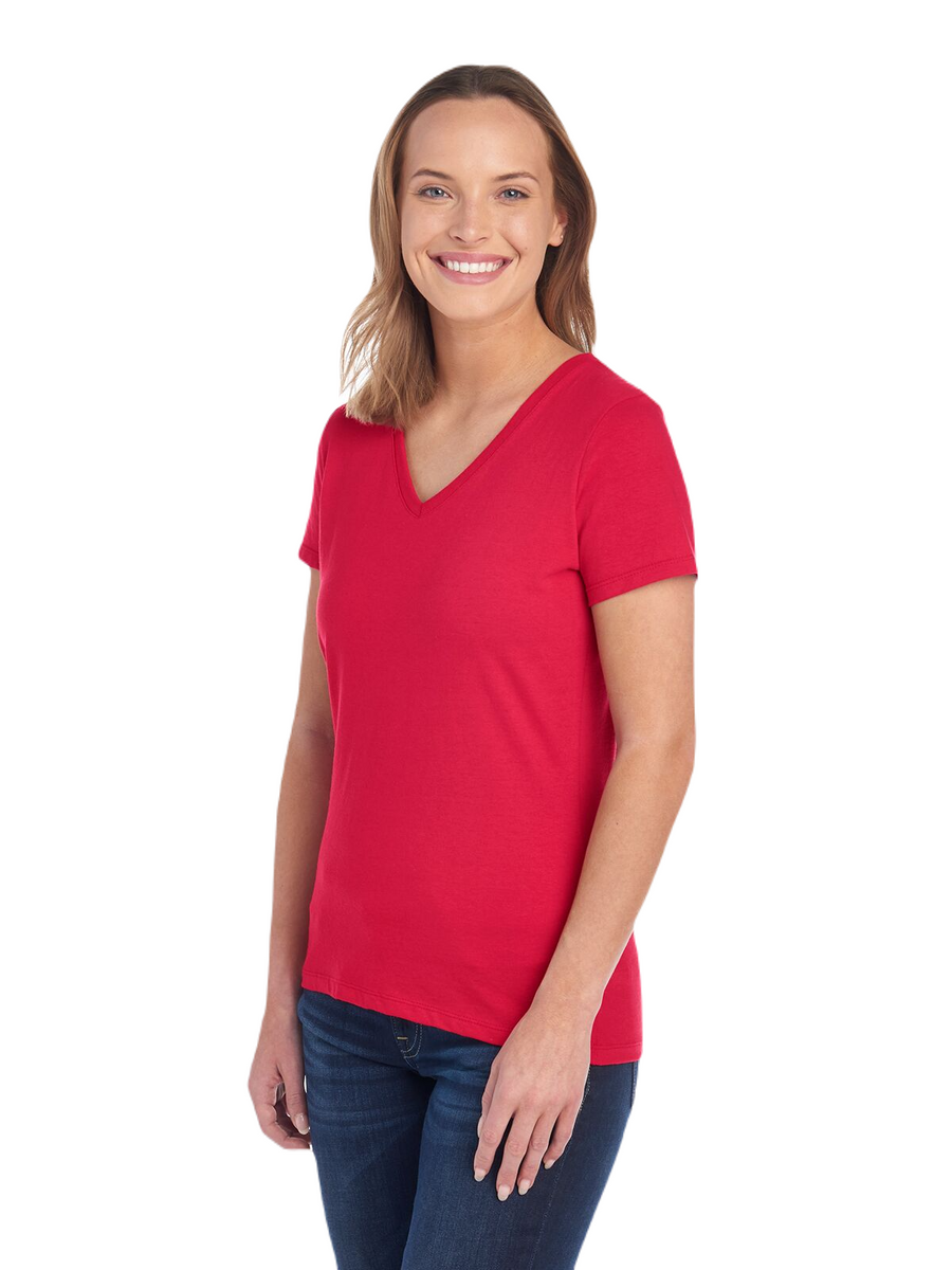 Women's HD Cotton™ V-Neck T-Shirt - True Red