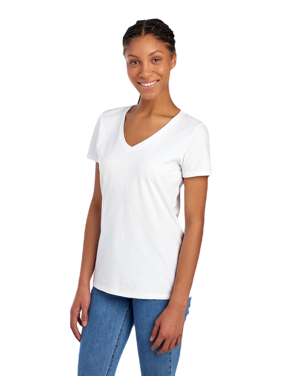 Women's HD Cotton™ V-Neck T-Shirt - White
