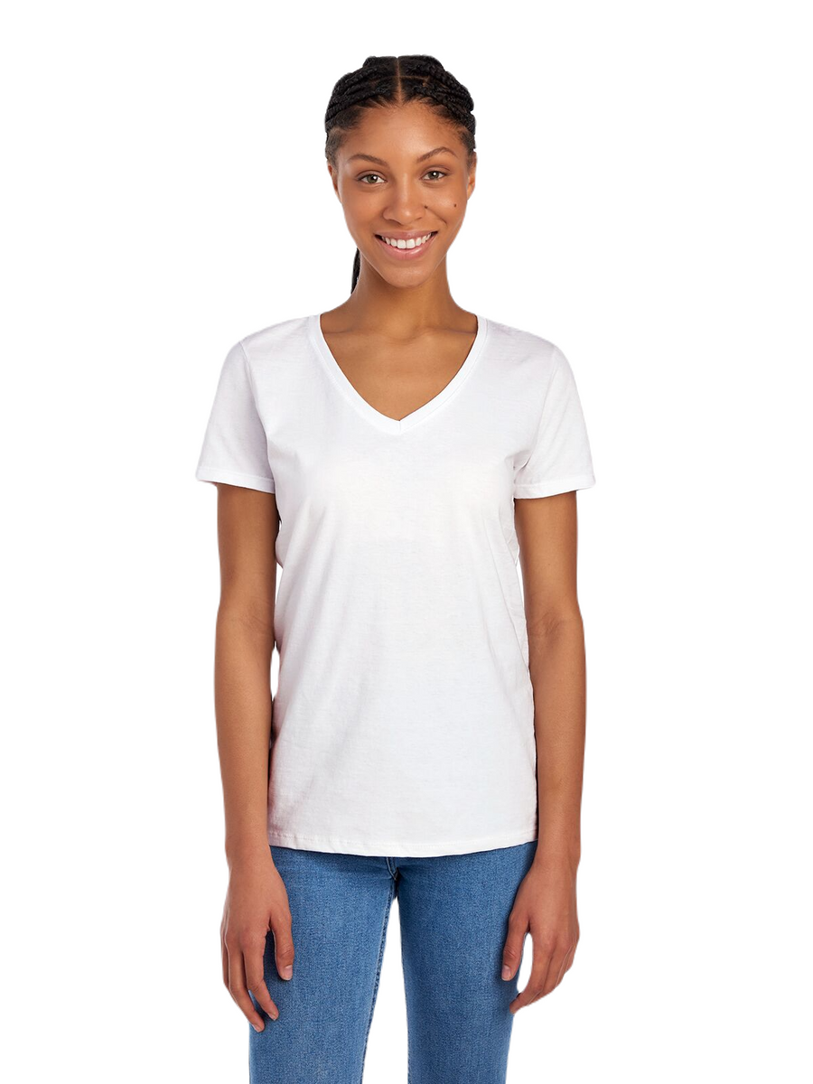 Women's HD Cotton™ V-Neck T-Shirt - White