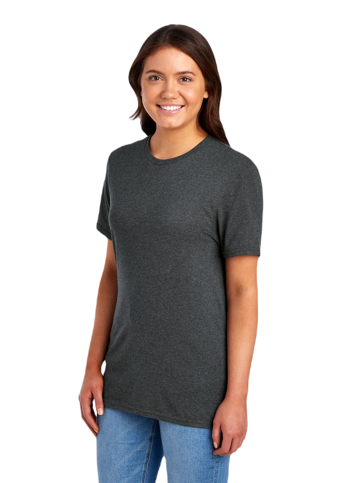 Unisex Sofspun® Jersey Crew T-Shirt - Heather Black
