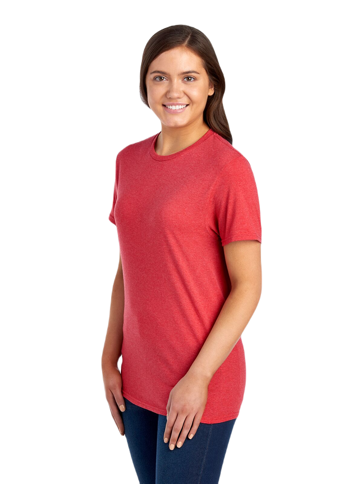Unisex Sofspun® Jersey Crew T-Shirt - Brick Heather