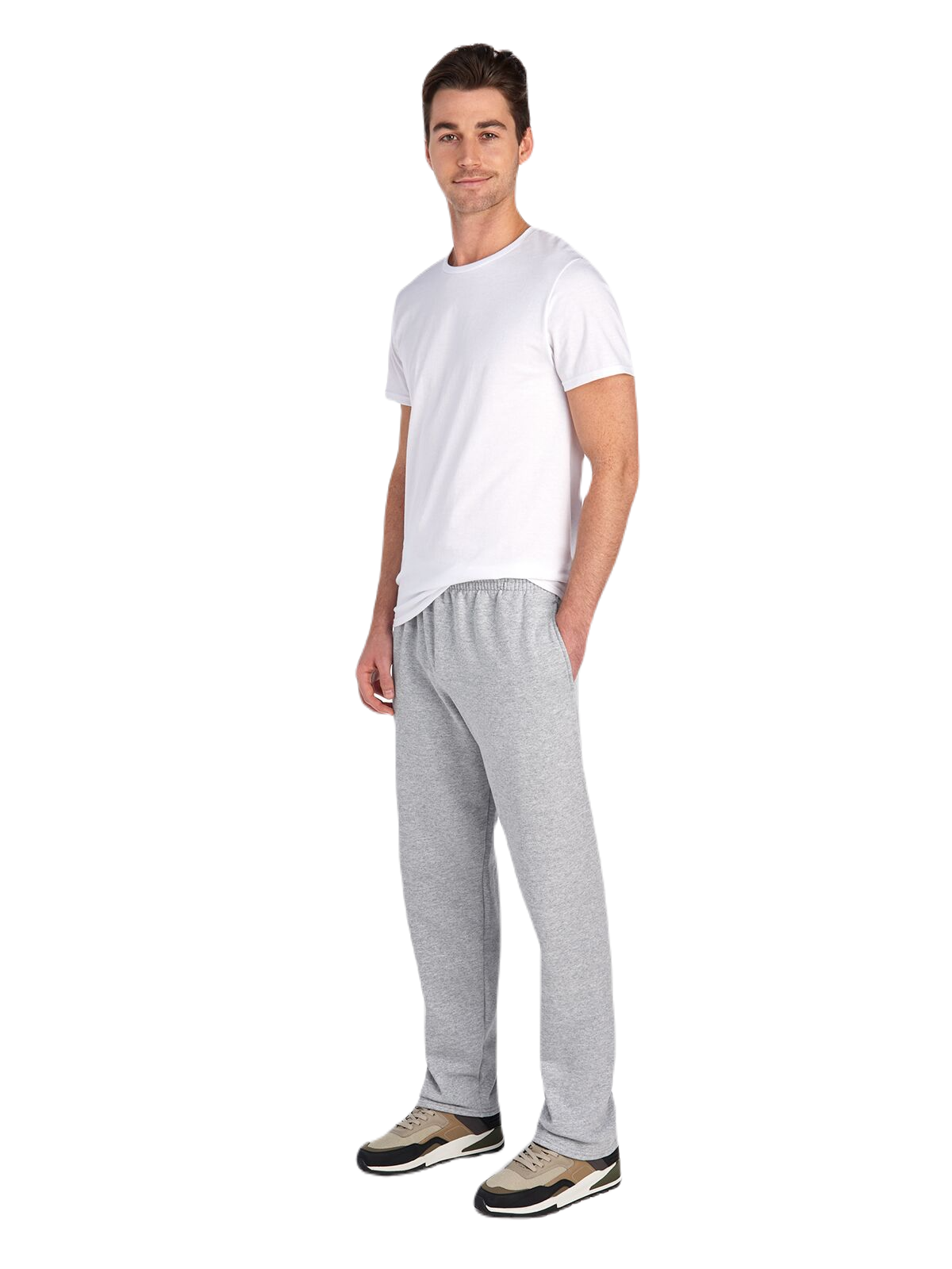 Unisex SofSpun® Open-Bottom Pocket Sweatpants - Athletic Heather