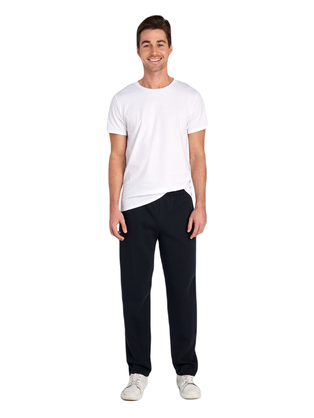 Unisex SofSpun® Open-Bottom Pocket Sweatpants - Black