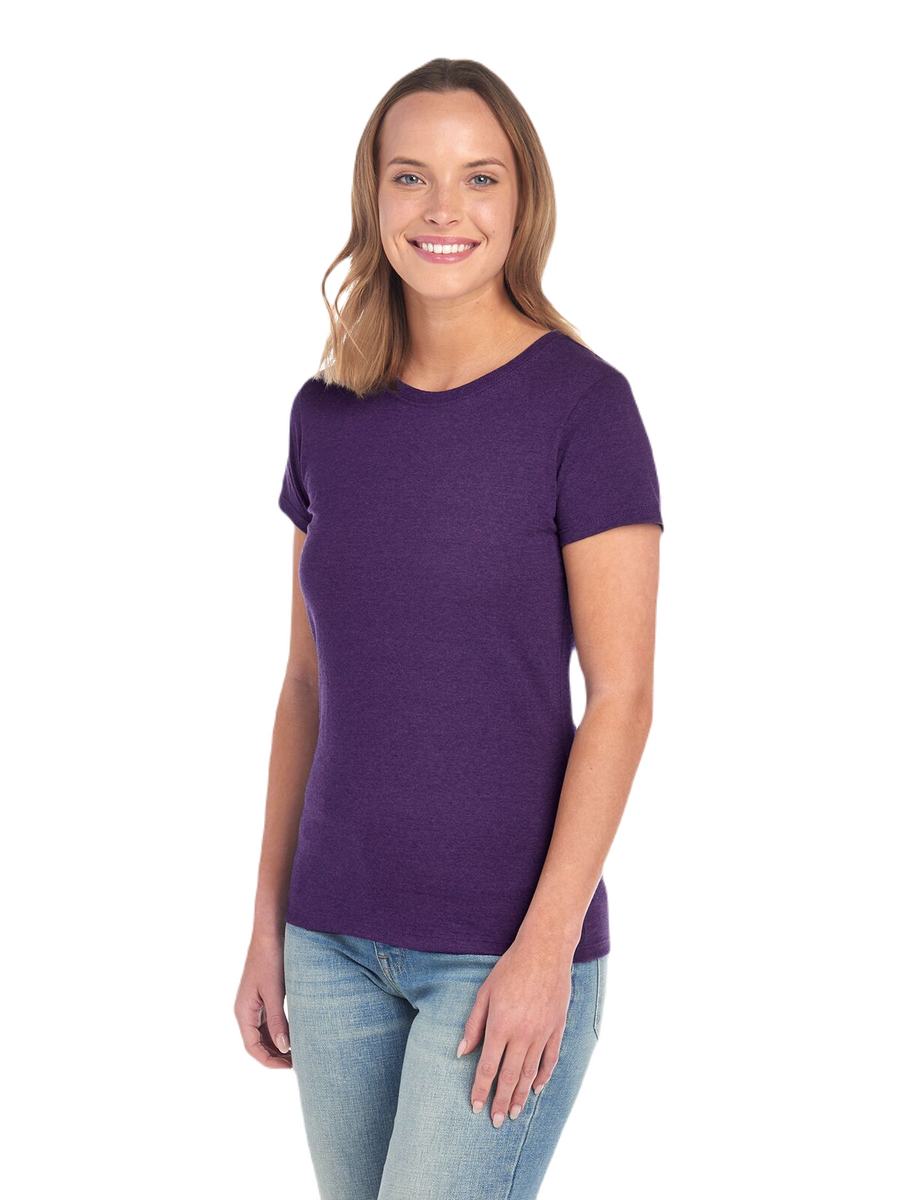 Women's Sofspun® Jersey Junior Crew T-Shirt - Heather Grape