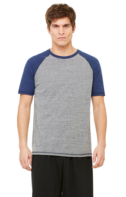 Triblend T-Shirt - Gray Heather / Navy Heather Triblend