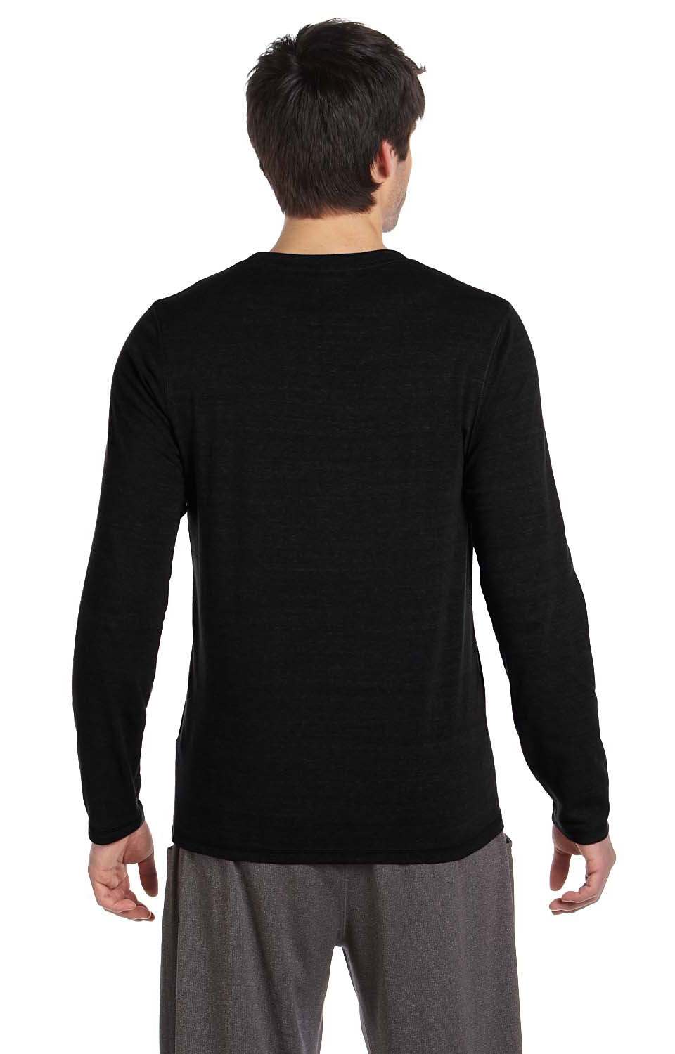 Long Sleeve Triblend T-Shirt - Solid Black Triblend