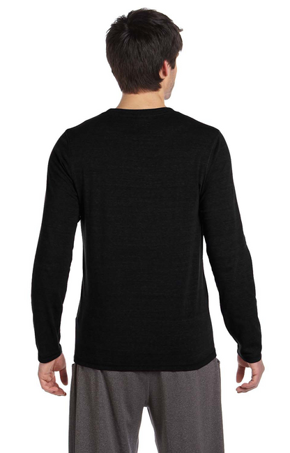Long Sleeve Triblend T-Shirt - Solid Black Triblend