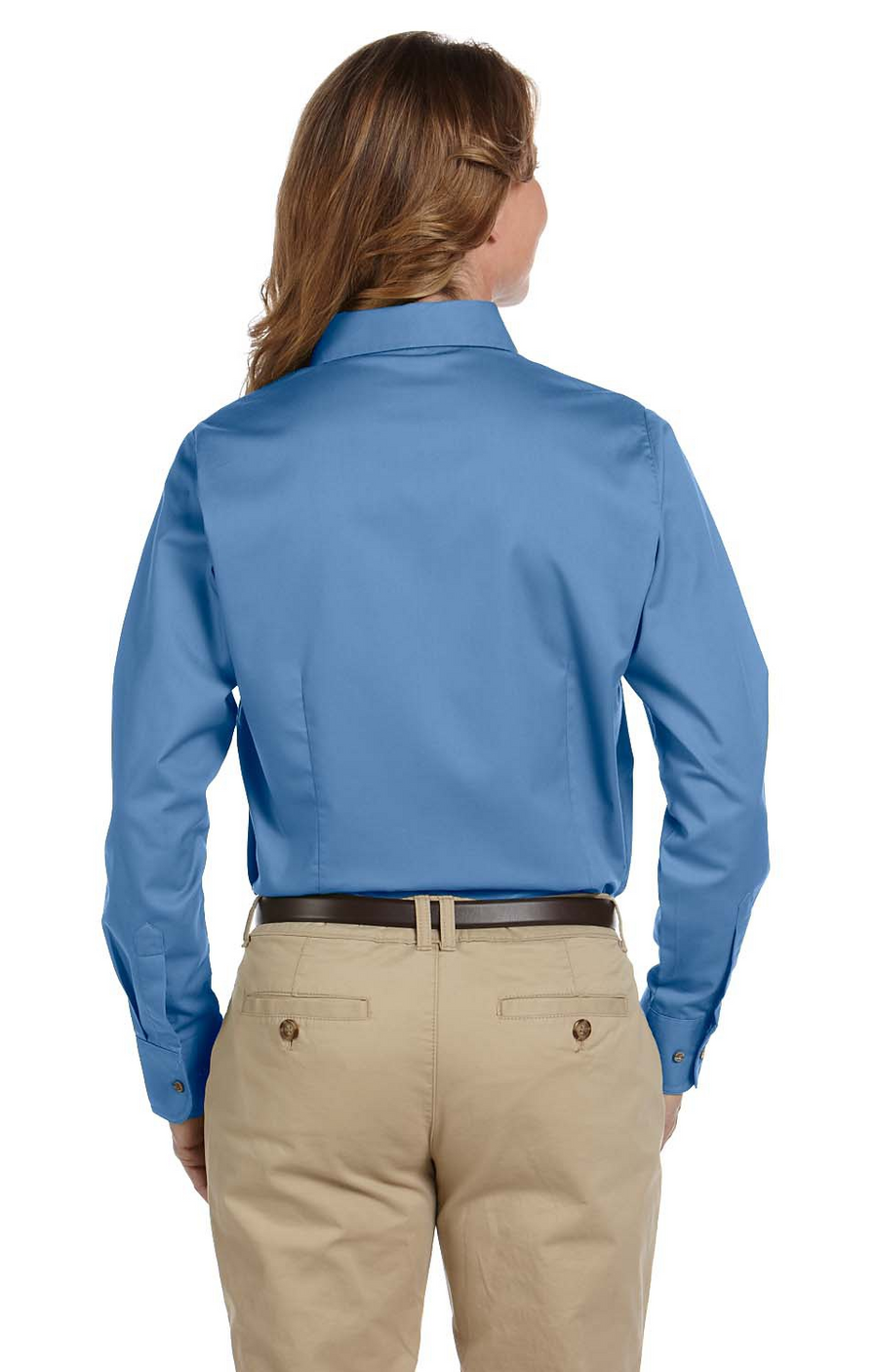 Women's Easy Blend™ Long-Sleeve Twill Shirt with Stain-Release - Nautical Blue