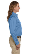 Women's Easy Blend™ Long-Sleeve Twill Shirt with Stain-Release - Nautical Blue