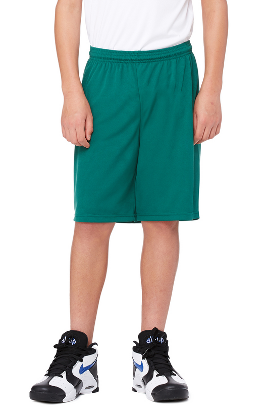 for Team 365 Youth Mesh 9" Short - Sport Forest